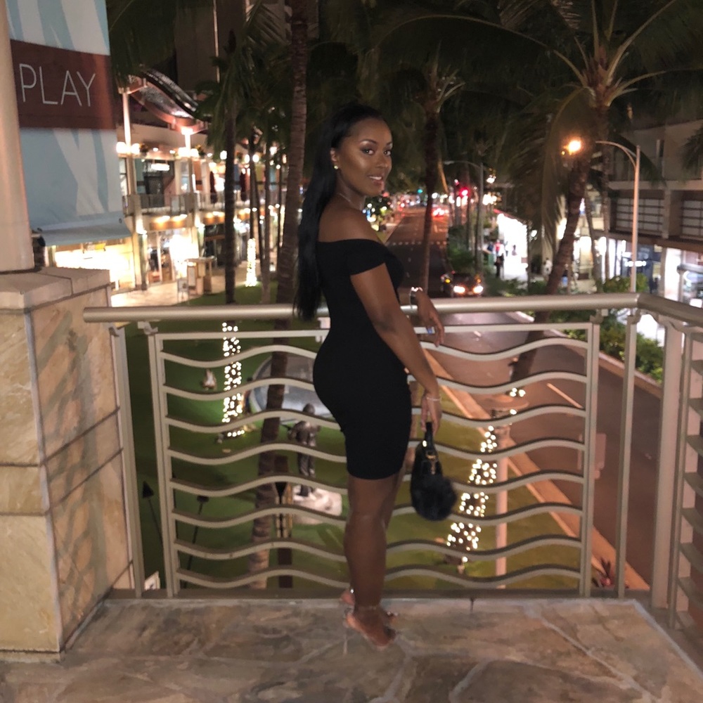 Black sexy fitted dress